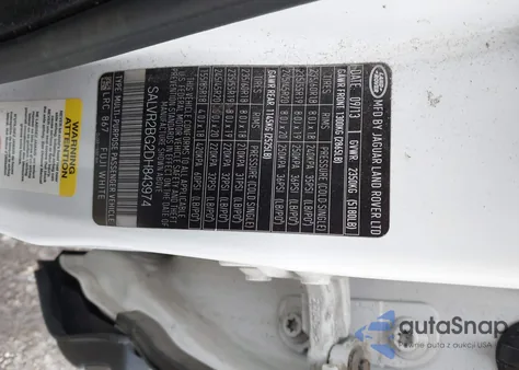 2013 Land Rover Range Rover Evoque Pure z USA, uszkodzony, nr VIN SALVR2BG2DH843974